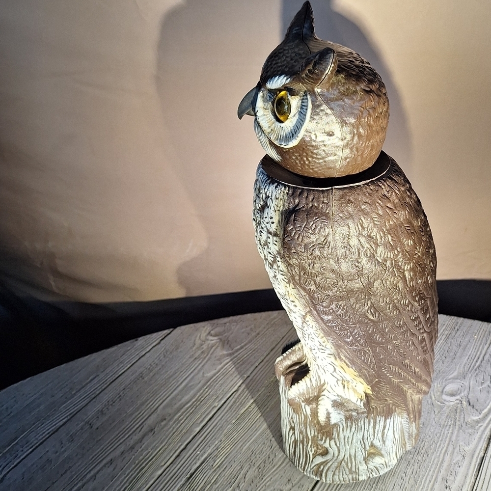 Decoy Scarecrow Brown and Cream Owl Bobble Head Mold - Picture 4 of 8